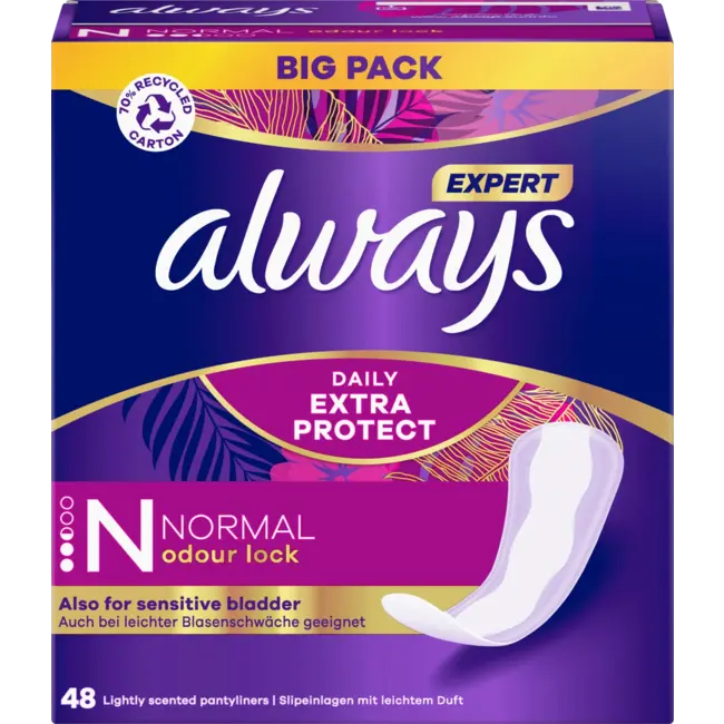 always Slipeinlagen Daily Extra Protect Normal Bigpack 48 St