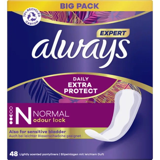 always Slipeinlagen Daily Extra Protect Normal Bigpack 48 St