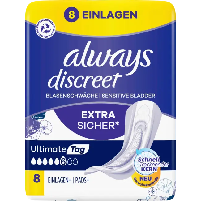 always Discreet Inlegkruisjes Incontinentie Ultimate Day 8 St