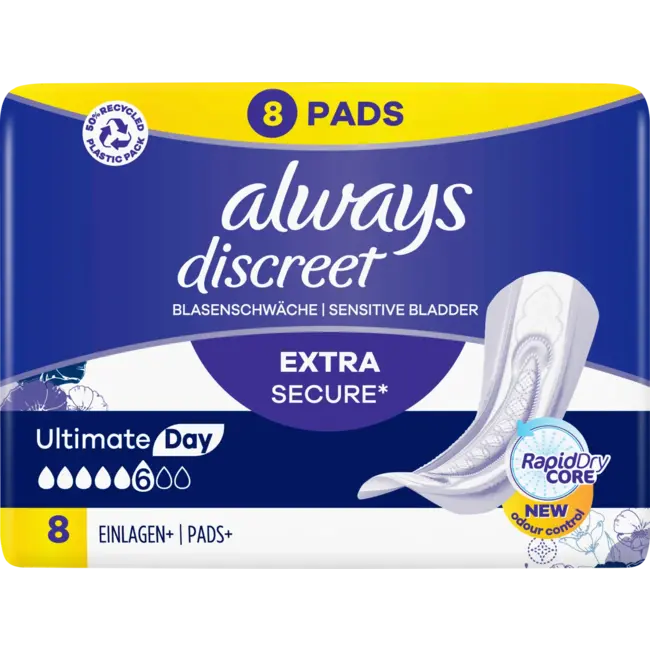 always Discreet Inlegkruisjes Incontinentie Ultimate Day 8 St