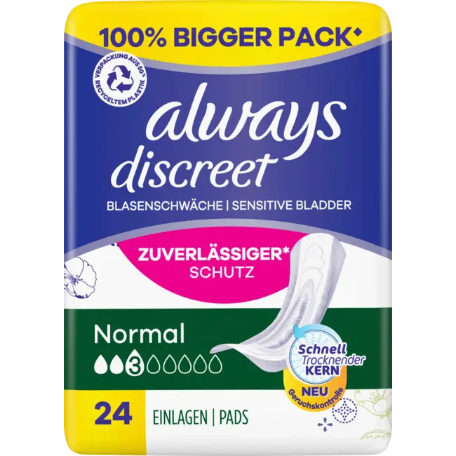 always Discreet Inlegkruisjes Incontinentie Normaal Big Pack 24st