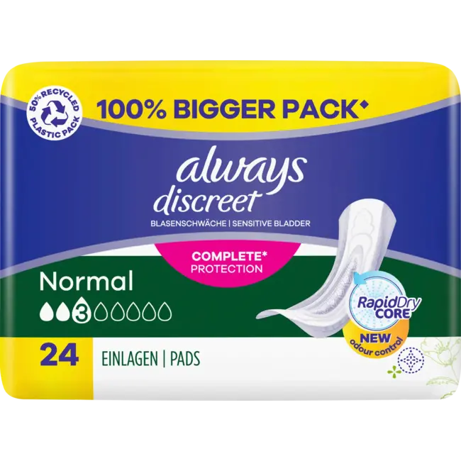 always Discreet Inlegkruisjes Incontinentie Normaal Big Pack 24st