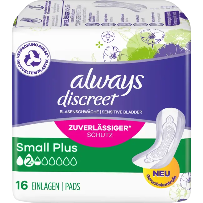 always Discreet Inlegzolen Incontinentie Small Plus 16 St
