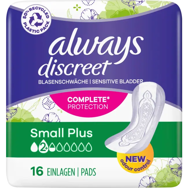 always Discreet Inlegzolen Incontinentie Small Plus 16 St