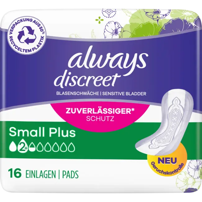 always Discreet Inlegzolen Incontinentie Small Plus 16 St
