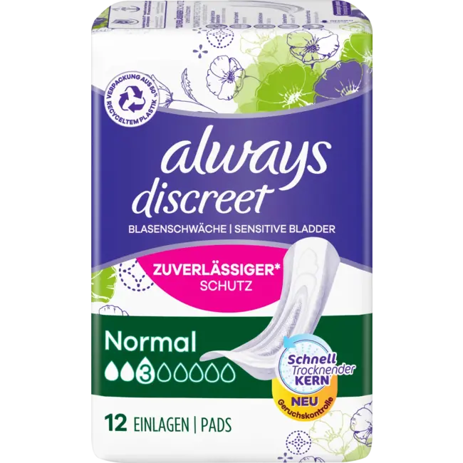 always Discreet Inlegkruisjes Incontinentie Normaal 12st