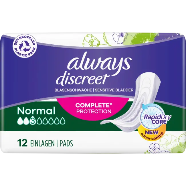 always Discreet Inlegkruisjes Incontinentie Normaal 12st