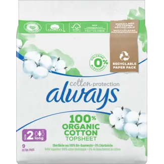 always always Ultra Maandverband Cotton Protection Long Met Vleugels 9st