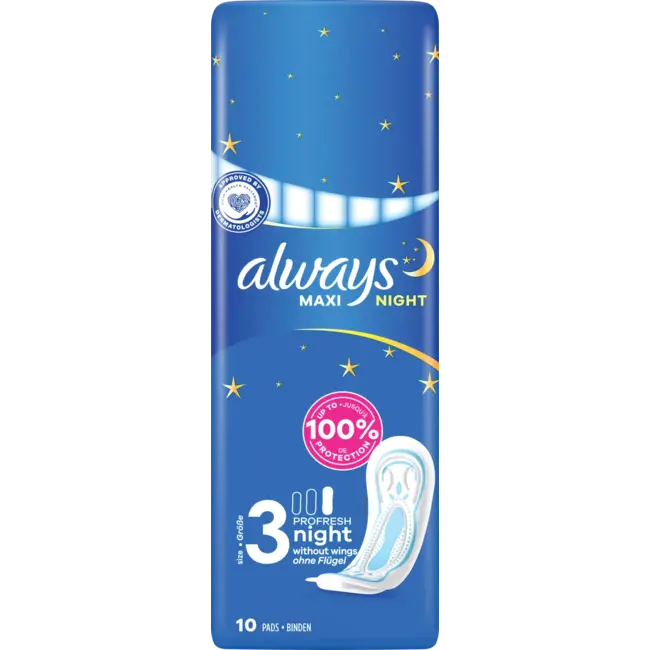 always Maxi Maandverband Profresh Night 10st