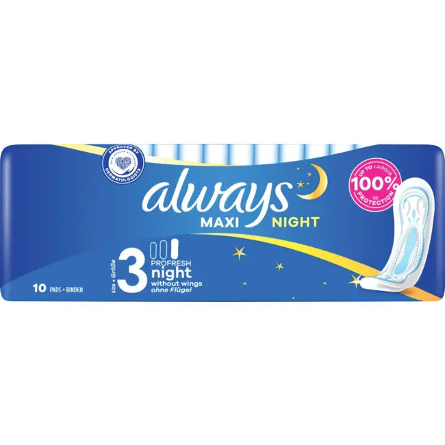always Maxi Maandverband Profresh Night 10st