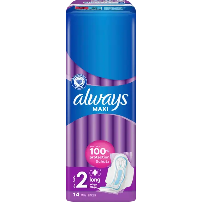 always Maxi Maandverband Long Met Vleugels 14 St