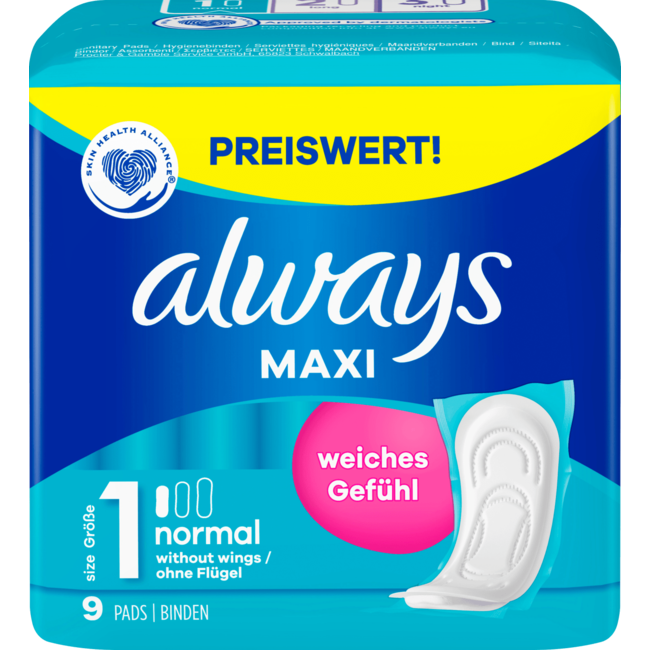 always Maxi Maandverband Normaal 9 St