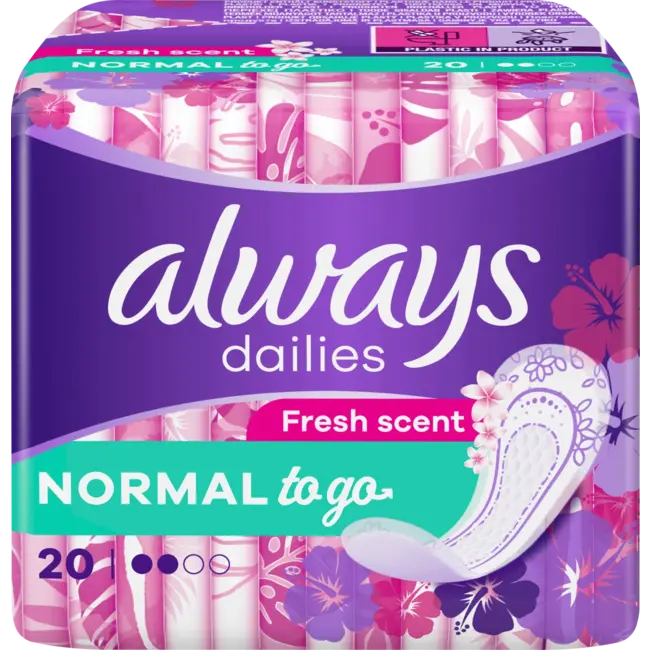 always Inlegkruisjes Normal To Go Met Frisse Geur 20 St