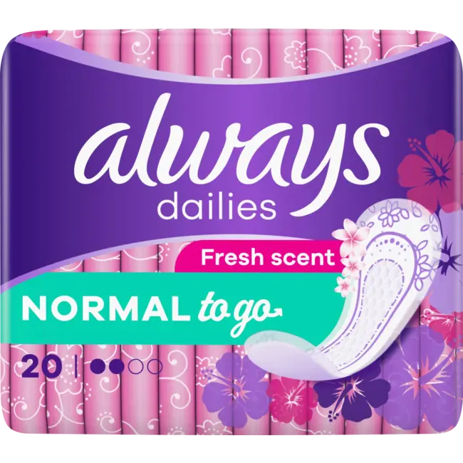 always Inlegkruisjes Normal To Go Met Frisse Geur 20 St