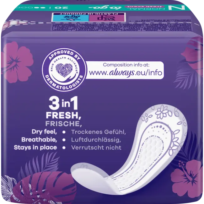 always Inlegkruisjes Normal To Go Met Frisse Geur 20 St