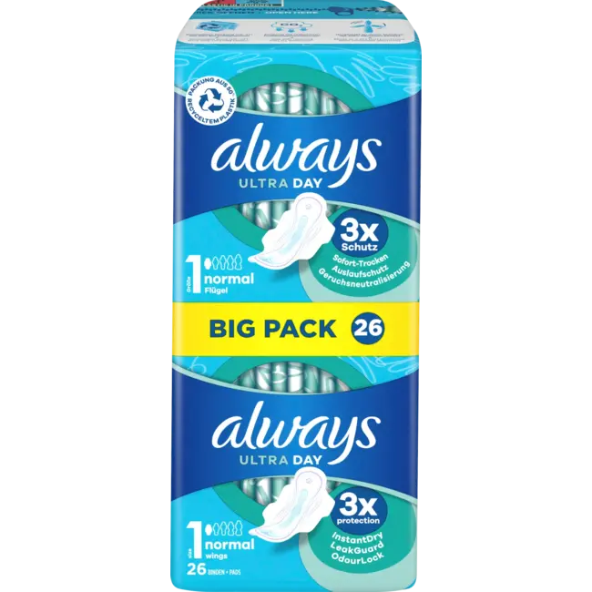 always Ultra Maandverband Normaal Met Vleugels Bigpack 26 St