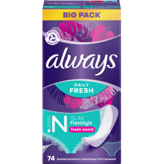 always always Inlegkruisjes Daily Fresh Slim Flexistyle Met Frisse Geur Bigpack