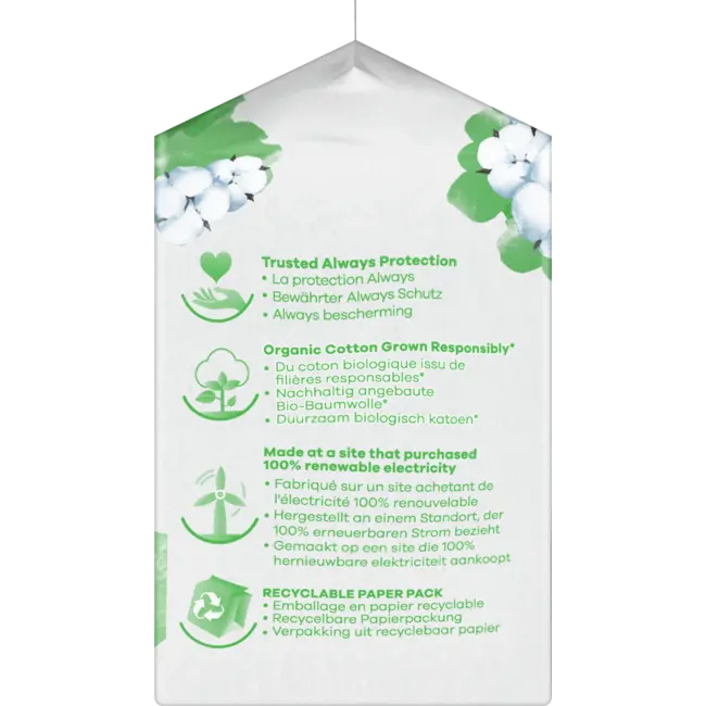 always Ultra-Maandverband Cotton Met Vleugels 11 St