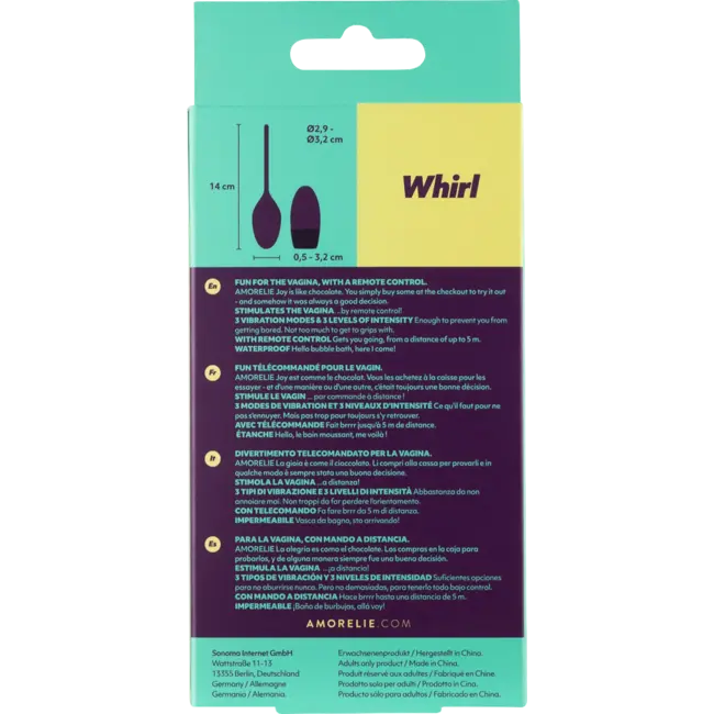 AMORELIE Vibro-ei Met Afstandsbediening Whirl 1 St