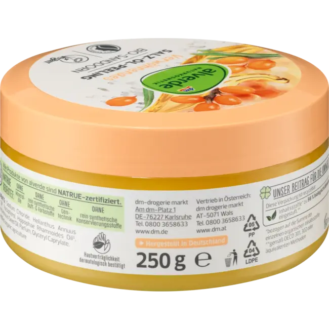 alverde NATURKOSMETIK Verwennende Zout-olie-peeling 250 g