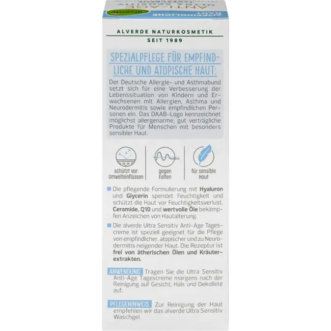 alverde NATURKOSMETIK Anti Age Gezichtscrème Ultra Sensitive 50 ml