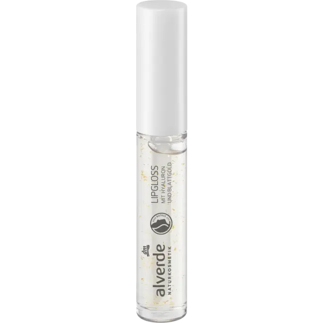 alverde NATURKOSMETIK Lipgloss Transparant Met Hyaluron & Bladgoud 5 ml