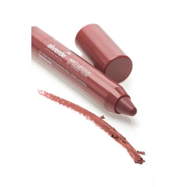 alverde NATURKOSMETIK Lippenstift Mat 80 Tender Taupe 3.7 ml