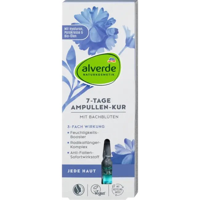 alverde NATURKOSMETIK Elke Huid 7 Dagen Ampullenkuur 7 ml