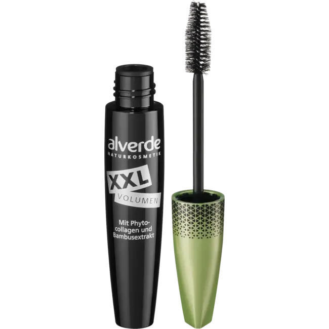 alverde NATURKOSMETIK Mascara Xxl-volume 010 Zwart 12 ml