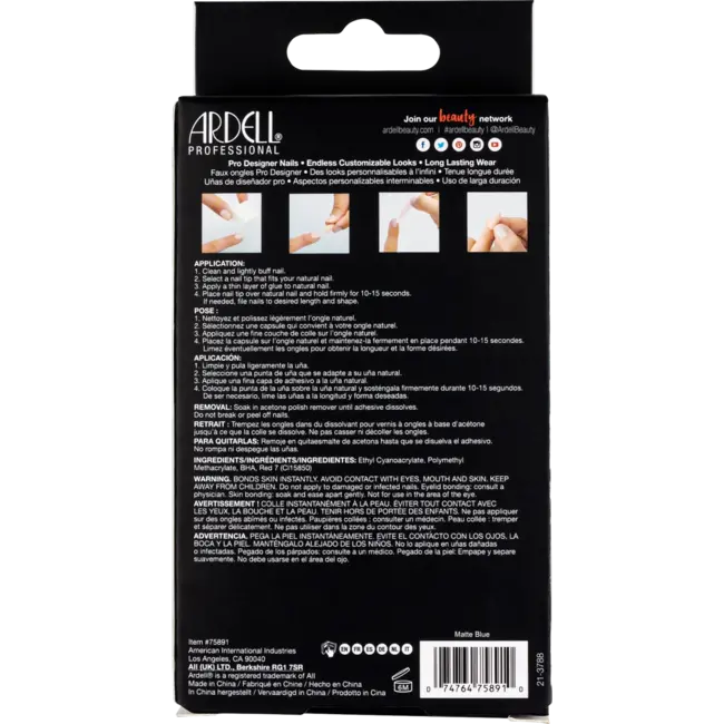 ARDELL Kunstnagels Nail Addict Matte Blue 24 St
