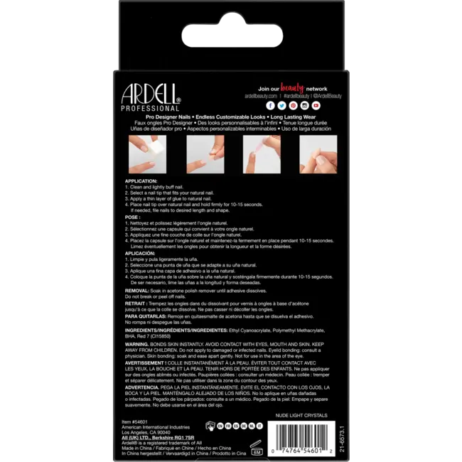 ARDELL Kunstnagels Light Crystal 24 St