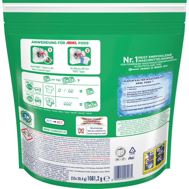 ARIEL Kleurwasmiddel Pods 53 Wl