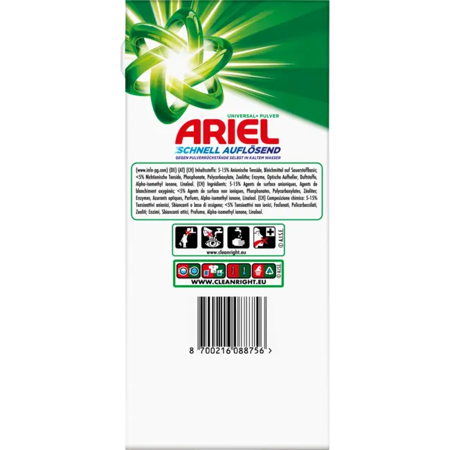 ARIEL Massief Wasmiddel Poeder 25 Wl
