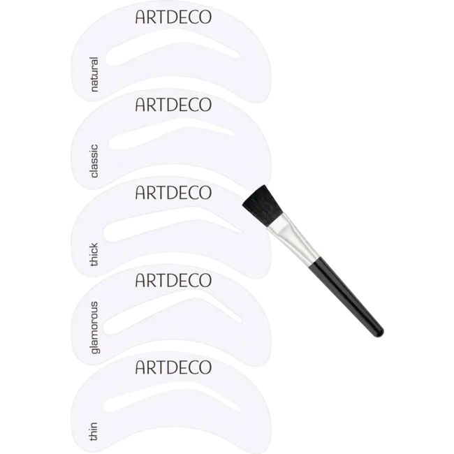 ARTDECO Augenbrauenschablone Wenkbrauwstencils En Kwastapplicator 1 St