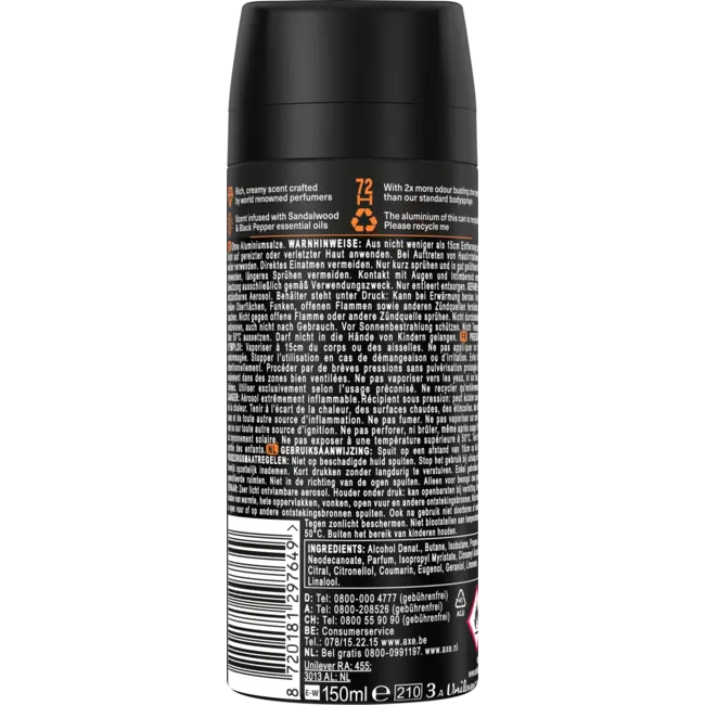 AXE Deospray Copper Santal 150 ml