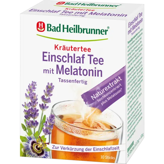 Bad Heilbrunner Kruidenthee Slaapthee Met Melatonine Sticks (10 Stuks) 10 g