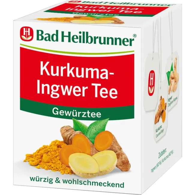 Bad Heilbrunner Kruidenthee Kurkuma Gember (8 Zakjes) 8 g