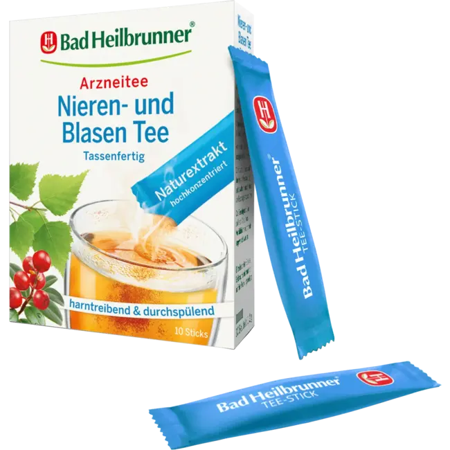 Bad Heilbrunner Medicijnthee Nier- & Blaasthee Sticks (10 Stuks) 12 g