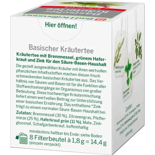 Bad Heilbrunner Basis Kruidenthee Met Zink (8 Zakjes) 14.4 g