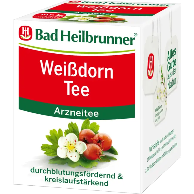 Bad Heilbrunner Medicijnthee Meidoorn Thee (8 Zakjes) 16 g