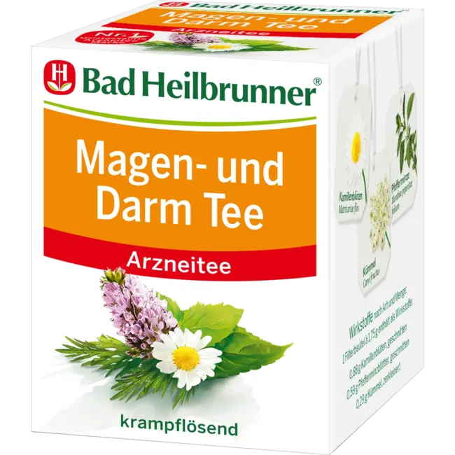 Bad Heilbrunner Medicijnthee Maag & Darm Thee (8 Zakjes) 14 g