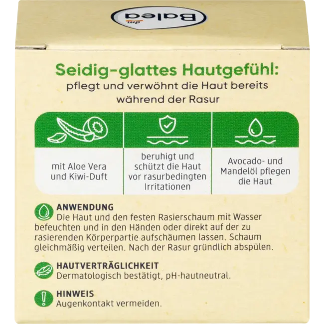 Balea Fester Rasierschaum Aloë Vera & Kiwi 60 g