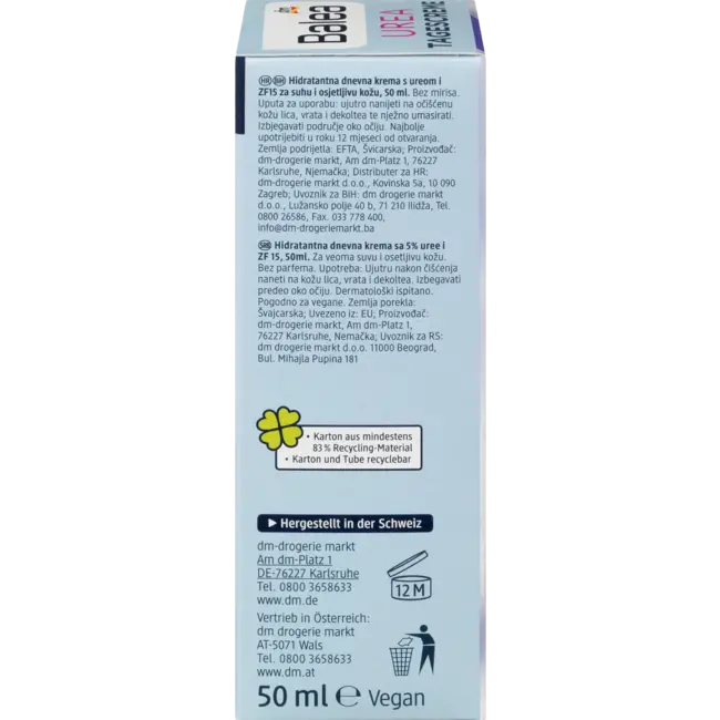 Balea Gezichtscrème 5% Urea SPF 15 50 ml