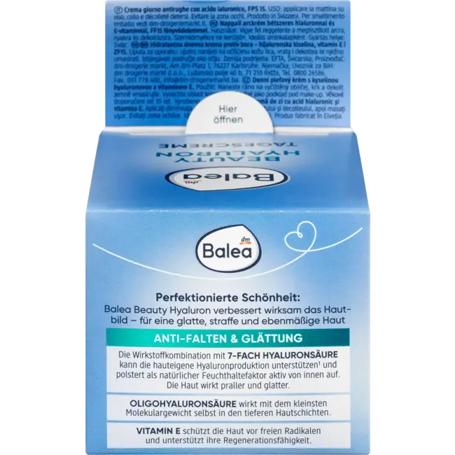 Balea Antirimpel Gezichtscrème Beauty Hyaluron SPF 15 50 ml