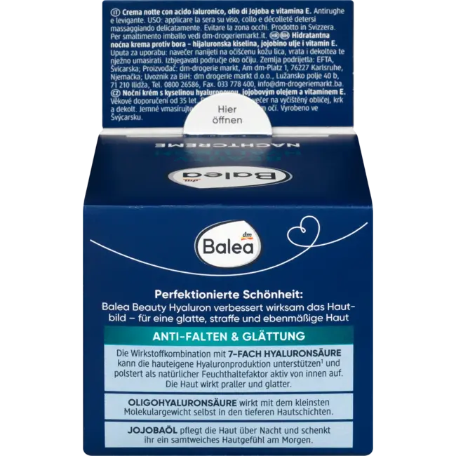 Balea Antirimpel Nachtcrème Beauty Hyaluron 50 ml
