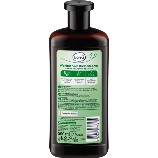 Balea Kruidenbad Tijm & Munt 500 ml