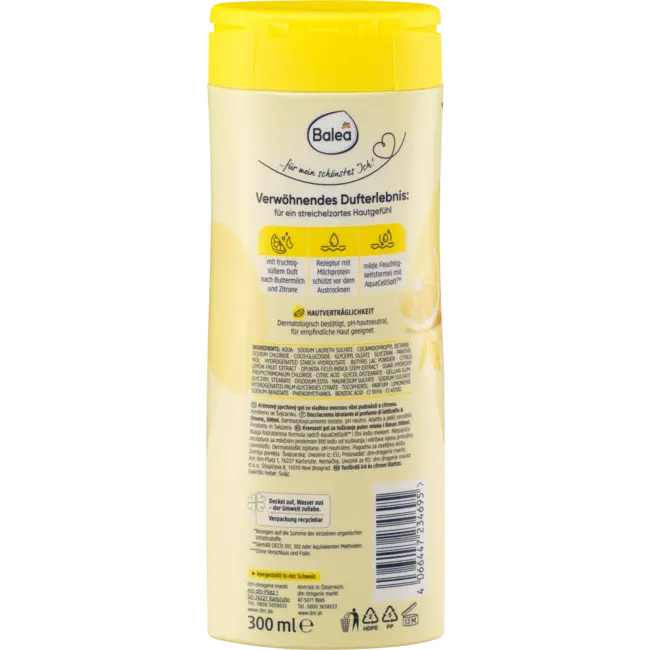Balea Douchecrème Buttermilk & Lemon 300 ml