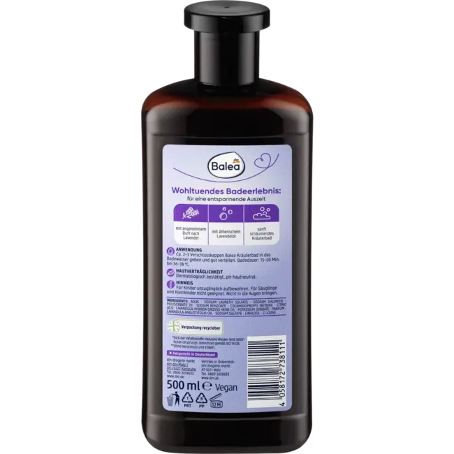 Balea Kruidenbad Lavendel 500 ml