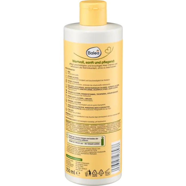 Balea Natural Beauty Conditioner Bio-Avocado-Olie & Mangoboter 350 ml