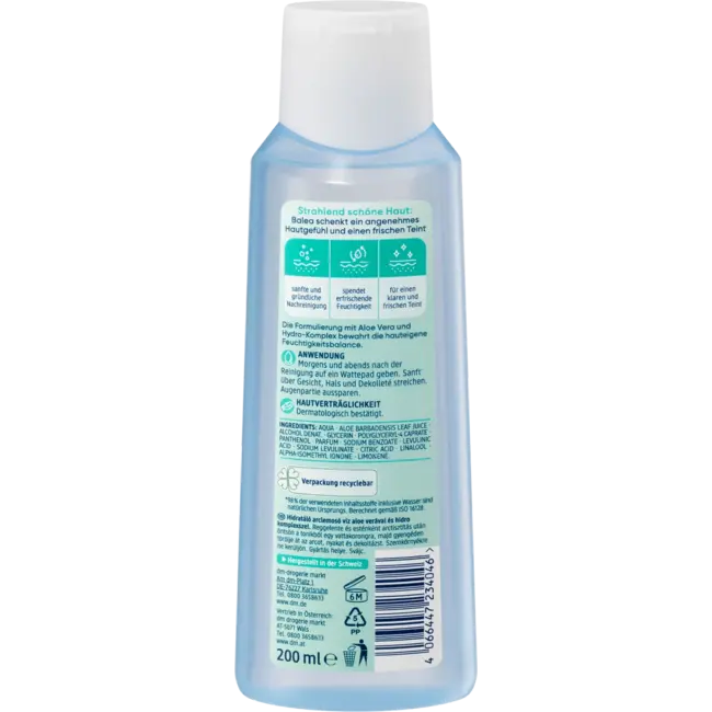 Balea Hydraterende Gezichtstoner Aloe Vera 200 ml